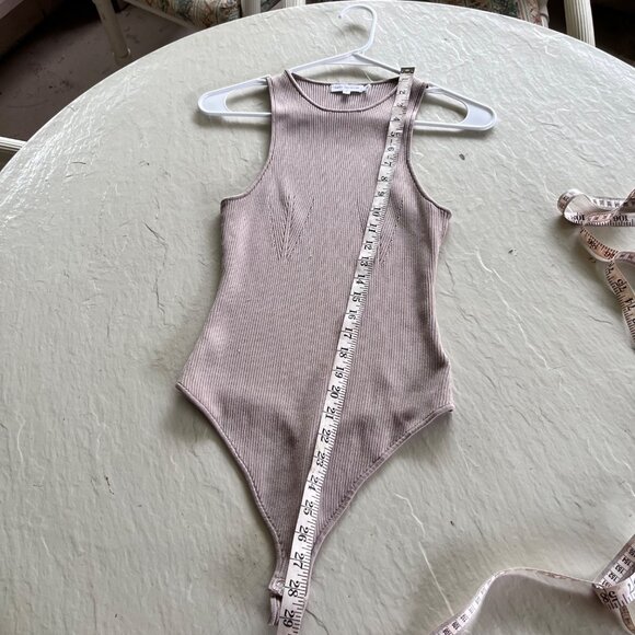 Good American Angled Rib High Neck Bodysuit Size 3 / US L - Picture 12 of 14